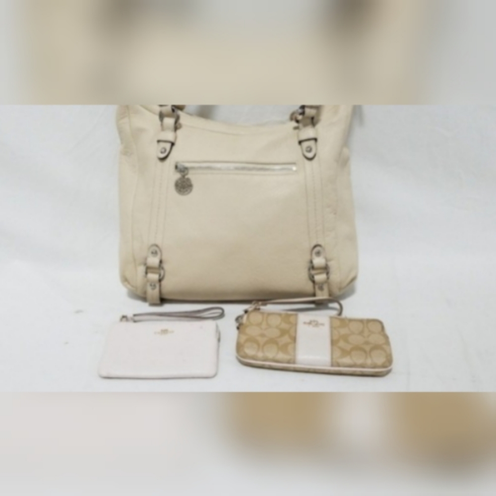 Coach shoulder purse, wallet and coin purse